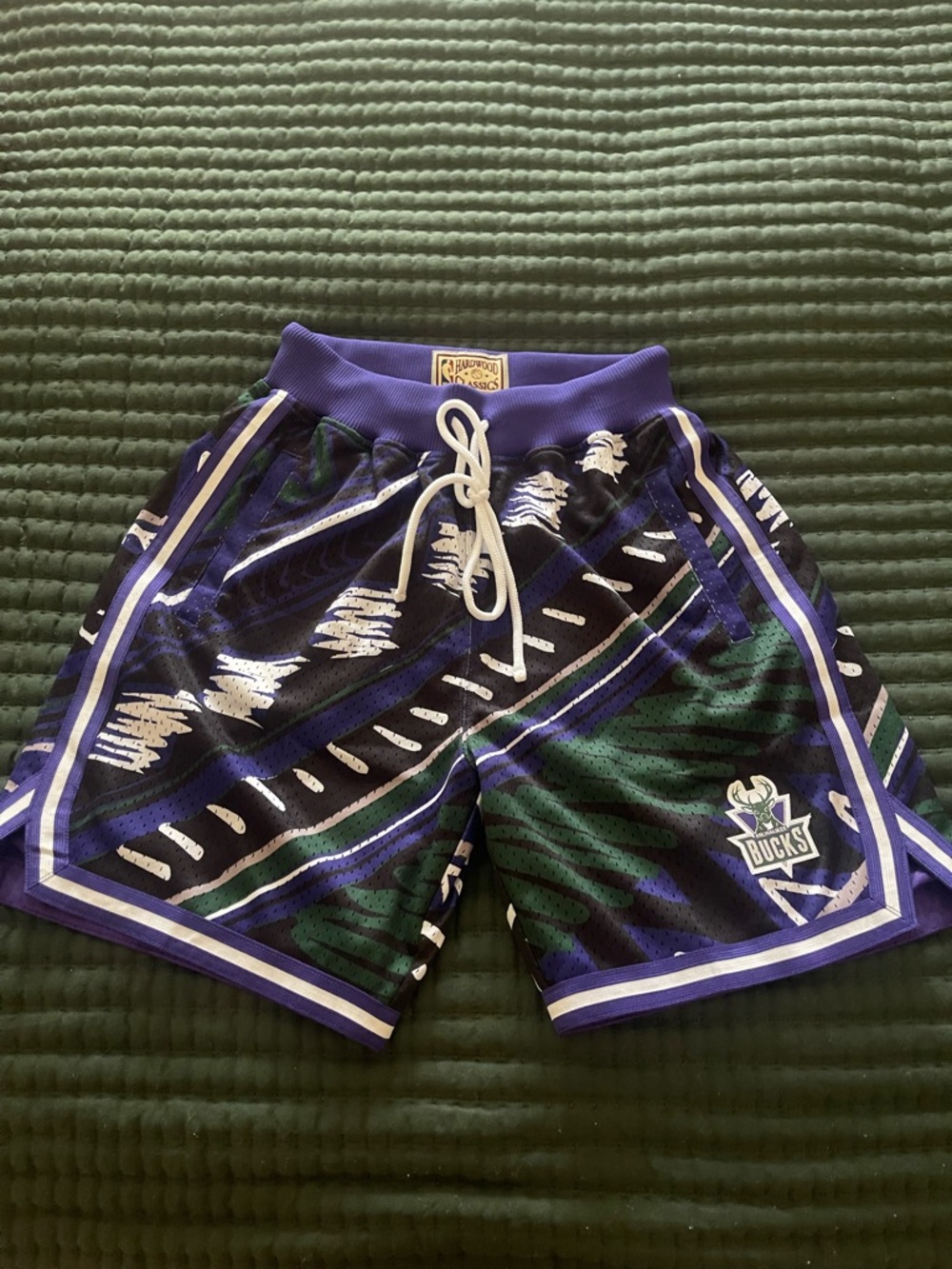 Mitchell & Ness Milwaukee Bucks Purple Black Mesh Athletic Shorts
